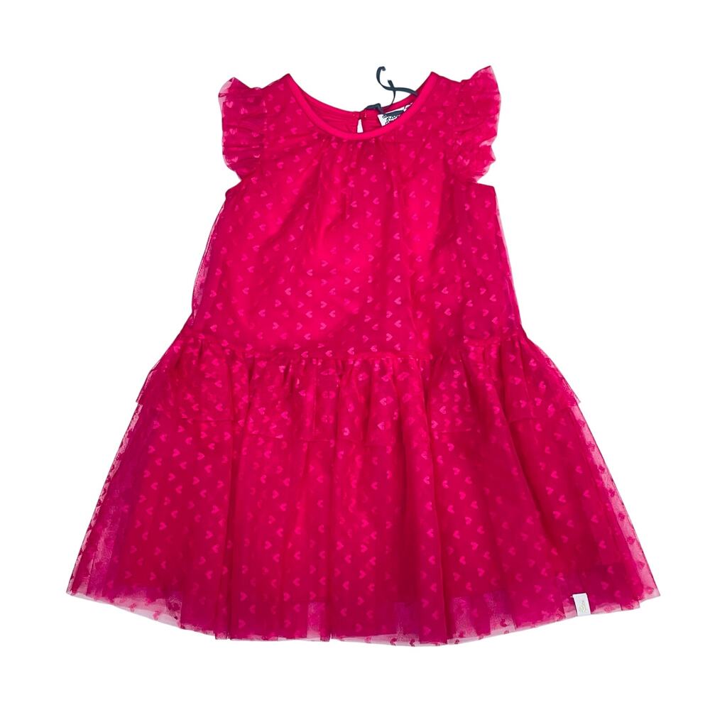 NWT Deux Par Deux Size 6 Azalea Pink Mesh Dress